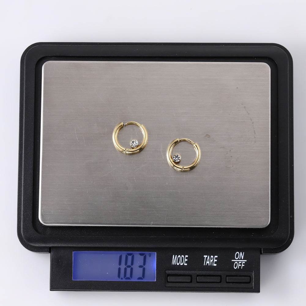 stainless steel jewelry, earring, lady earring with foil stone
