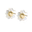 ESS793 STAINLESS STEEL EARRING WITH MOP FLOWER AAB CO..