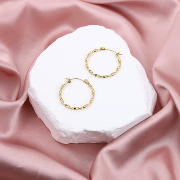 stainless steel earring, hoop earring, lady jewelry