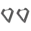 ESS830 STAINLESS STEEL HUGGIE HOOP EARRING WITH TEXTURE (DIA SHAPE)
