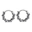 ESS836 STAINLESS STEEL HOOP EARRING WITH TWISTED ROPE DESIGN