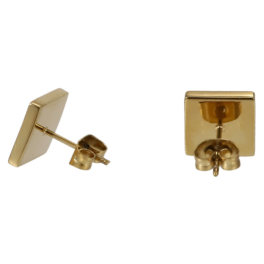 ESS846 STAINLESS STEEL EAR STUD WITH NATURAL LAPIS