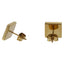 ESS846 STAINLESS STEEL EAR STUD WITH NATURAL LAPIS