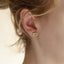 ESS846 STAINLESS STEEL EAR STUD WITH NATURAL LAPIS