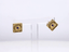 ESS846 STAINLESS STEEL EAR STUD WITH NATURAL LAPIS