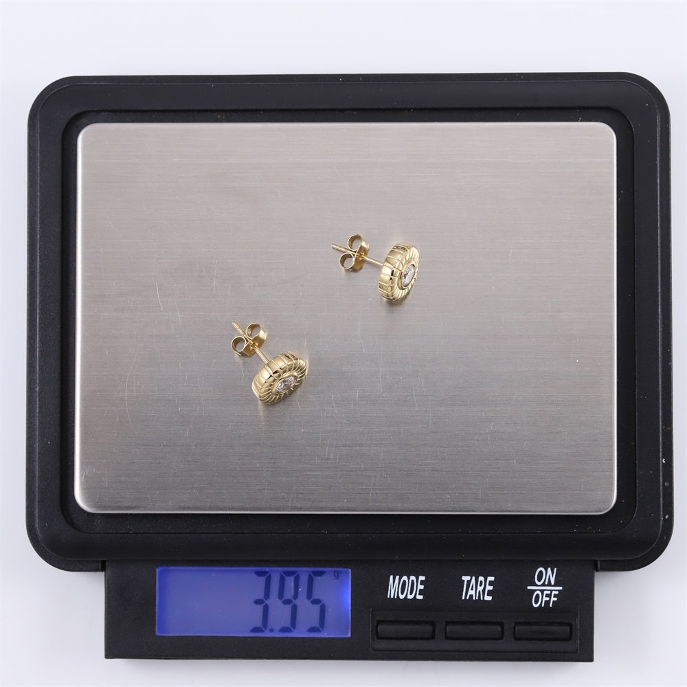 ESS848 STAINLESS STEEL ROUND EAR STUD