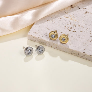 ESS848 STAINLESS STEEL ROUND EAR STUD