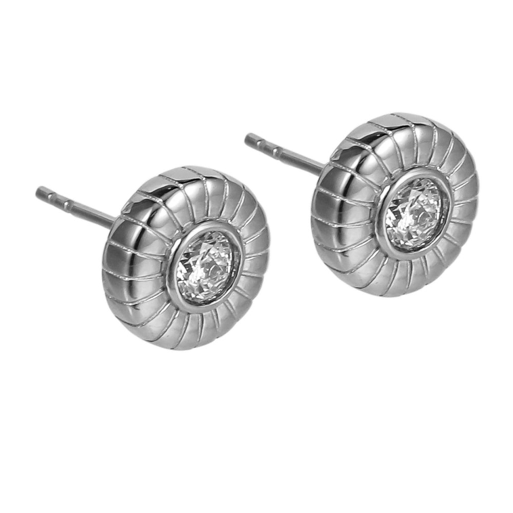 ESS848 STAINLESS STEEL ROUND EAR STUD
