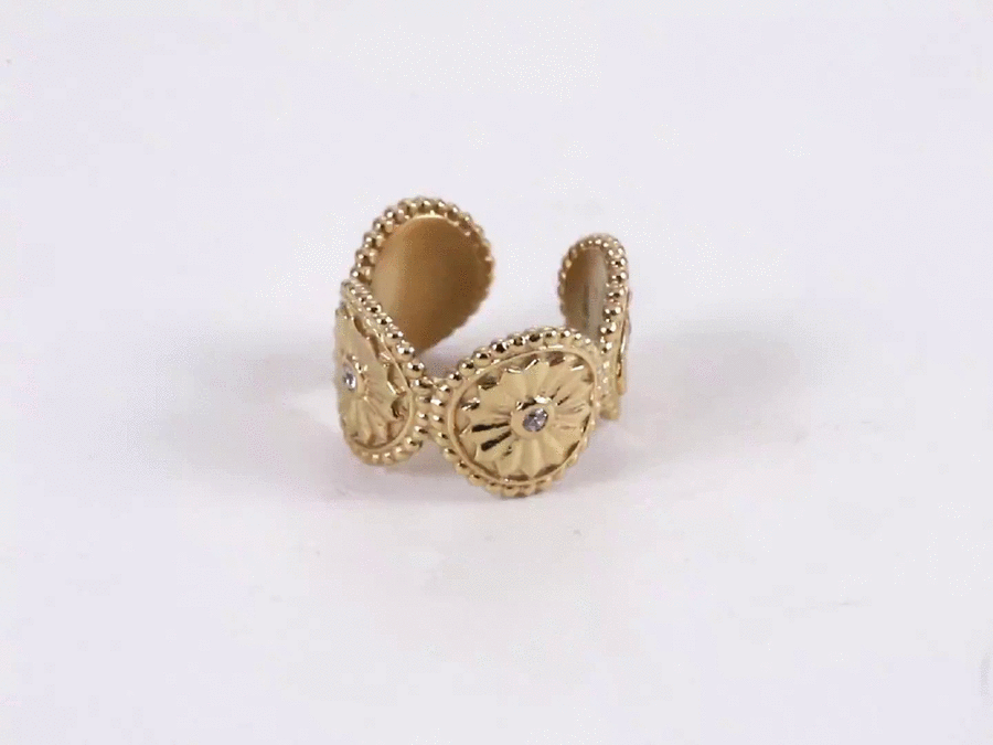 ESS849 STAINLESS STEEL EAR CUFF WITH CZ (BY  PIECE)