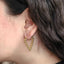 ESS850 STAINLESS STEEL TRIANGLE EARRING WITH 4MM BALLS