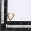 ESS850 STAINLESS STEEL TRIANGLE EARRING WITH 4MM BALLS