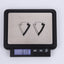 ESS850 STAINLESS STEEL TRIANGLE EARRING WITH 4MM BALLS