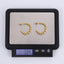ESS851 STAINLESS STEEL C-SHAPED EARRING WITH ROUND BALLS DESIGN