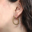 ESS852 STAINLESS STEEL ROUND HOOP EARRING WITH 4MM BALLS