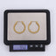 ESS852 STAINLESS STEEL ROUND HOOP EARRING WITH 4MM BALLS
