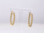 ESS852 STAINLESS STEEL ROUND HOOP EARRING WITH 4MM BALLS