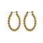 AAB Co stainless steel round hoop earrings with 4mm ball accents in 14K gold finish