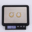 ESS853 STAINLESS STEEL HOOP EARRING WITH ROUND BALLS DESIGN