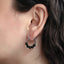 ESS853 STAINLESS STEEL HOOP EARRING WITH ROUND BALLS DESIGN