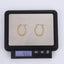 ESS854 STAINLESS STEEL U-SHAPED EARRING WITH 3MM BALLS