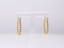 ESS854 STAINLESS STEEL U-SHAPED EARRING WITH 3MM BALLS