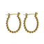 AAB Co stainless steel U-shaped earrings with 3mm ball design in 14K gold finish