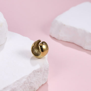 ESS855 STAINLESS STEEL CHUNKY EAR CUFF (BY PIECE)