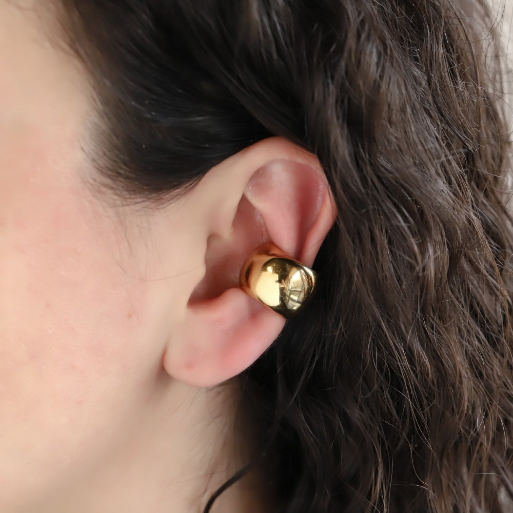 ESS855 STAINLESS STEEL CHUNKY EAR CUFF (BY PIECE)