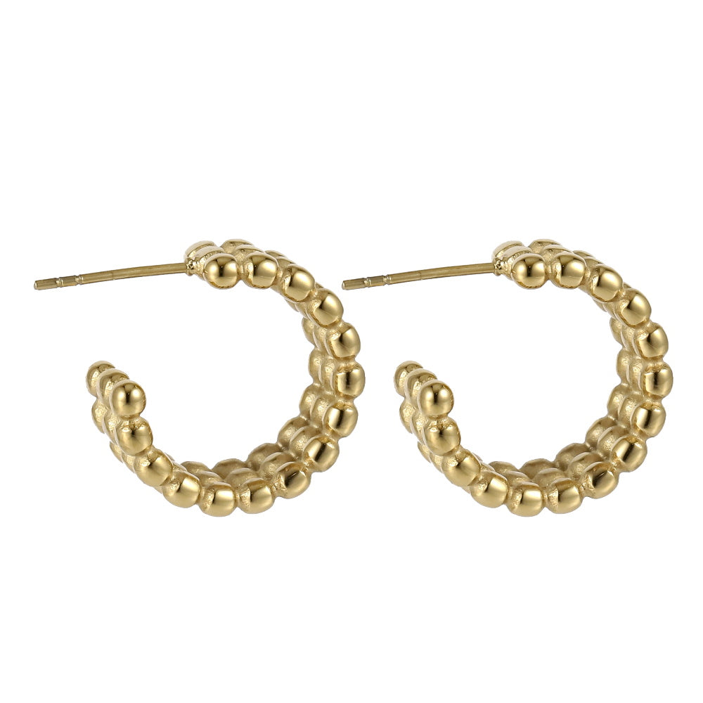 ESS856 STAINLESS STEEL EARRING WITH BEADS DESIGN