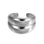 AAB Co stainless steel ear cuff in polished silver steel finish, modern no piercing earring