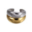AAB Co stainless steel ear cuff with two-tone 14K gold and silver finish, no piercing earring
