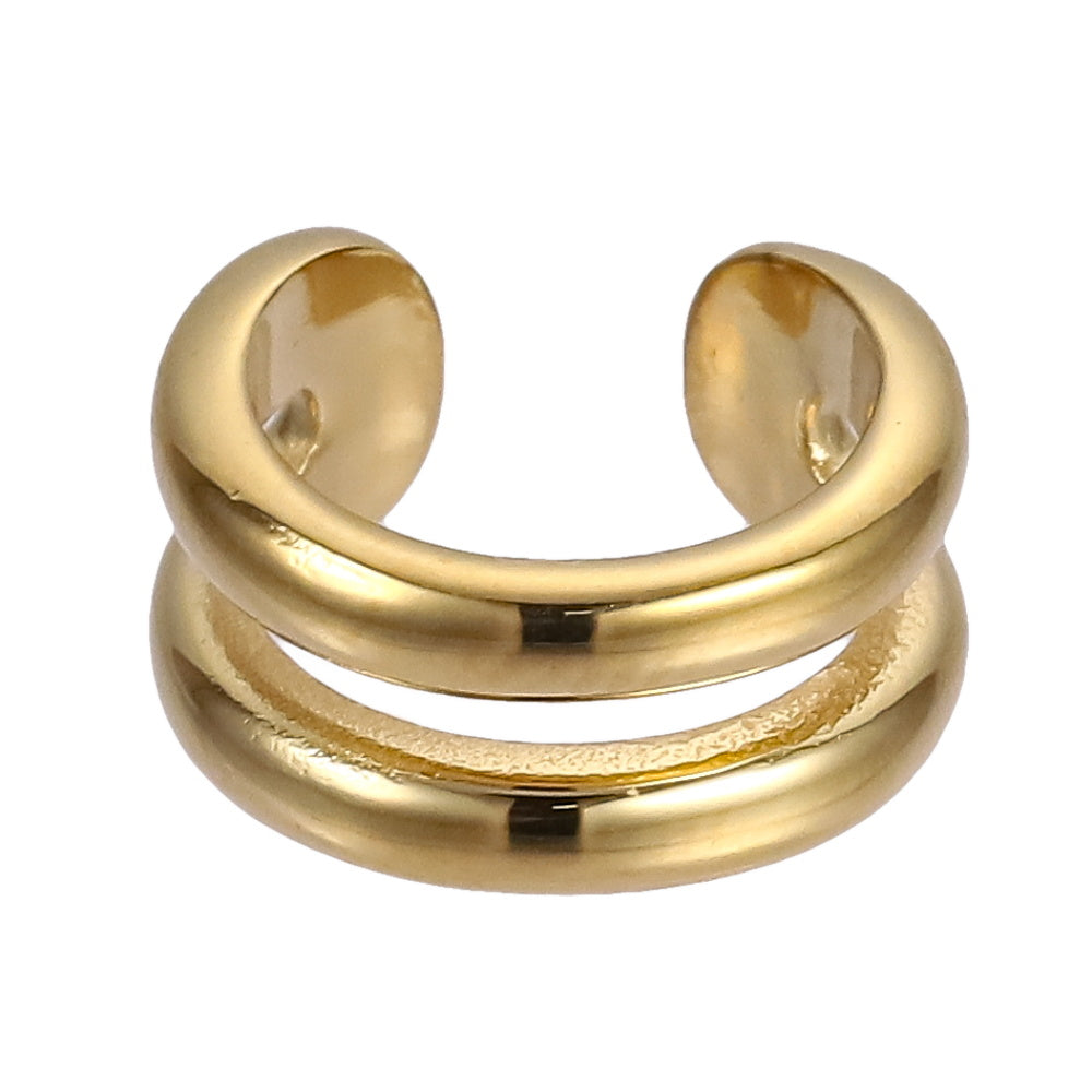AAB Co stainless steel ear cuff in 14K gold finish, no piercing earring