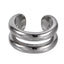 AAB Co stainless steel ear cuff in polished silver steel finish, no piercing earring