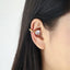 ESS863 STAINLESS STEEL EAR CUFF WITH SQUARE CZ (BY PIECE)