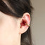 ESS863 STAINLESS STEEL EAR CUFF WITH SQUARE CZ (BY PIECE)