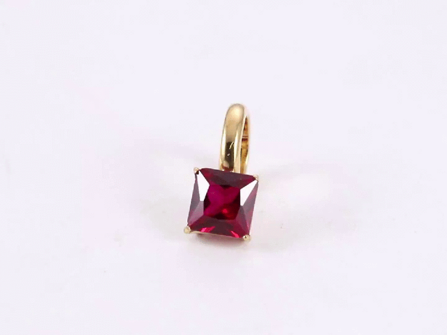 ESS863 STAINLESS STEEL EAR CUFF WITH SQUARE CZ (BY PIECE)