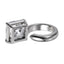 ESS863 STAINLESS STEEL EAR CUFF WITH SQUARE CZ (BY PIECE)