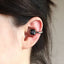 ESS863 STAINLESS STEEL EAR CUFF WITH SQUARE CZ (BY PIECE)