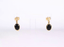 ESS877 STAINLESS STEEL EARRING WITH OVAL STONE