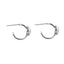 ESS877 STAINLESS STEEL EARRING WITH OVAL STONE
