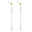 ESS878 STAINLESS STEEL EARRING WITH ROUND SHELL PEARL