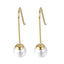 ESS879 STAINLESS STEEL HOOK EARRING WITH ROUND SHELL PEARL