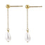 AAB Co women’s stainless steel earrings with teardrop shell pearl and 14K gold finish