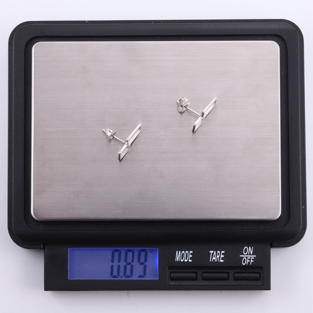 ESS885 STAINLESS STEEL EARRING WITH GEOMETRIC DESIGN