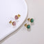 ESS888 STAINLESS STEEL EAR STUD WITH STONE
