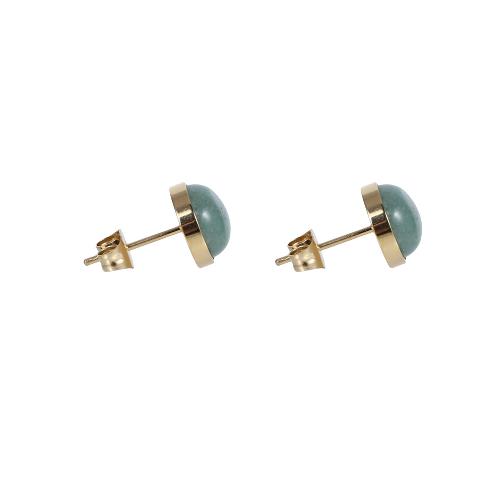 ESS888 STAINLESS STEEL EAR STUD WITH STONE