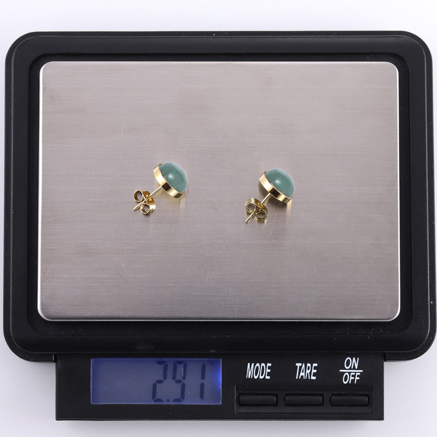 ESS888 STAINLESS STEEL EAR STUD WITH STONE