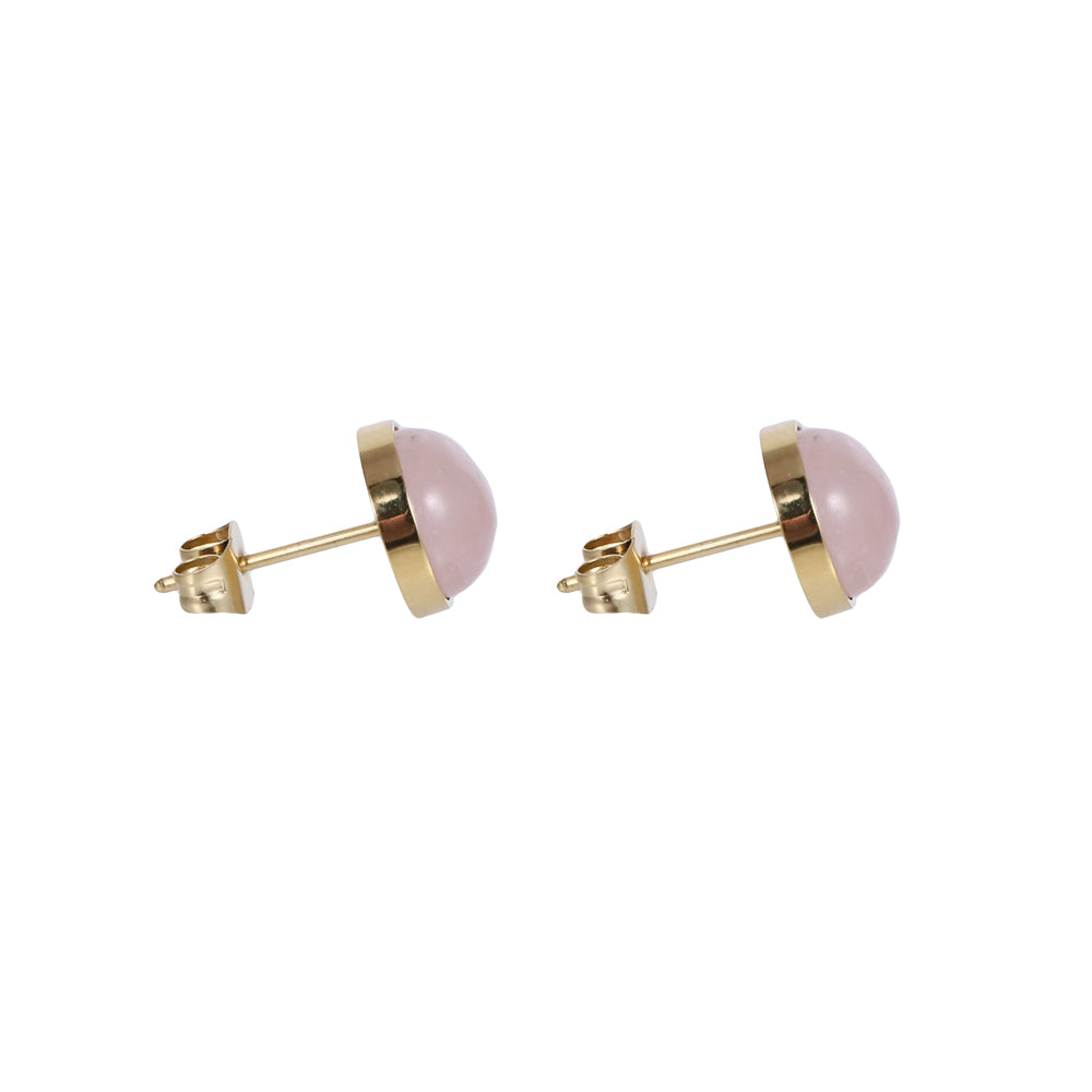 ESS888 STAINLESS STEEL EAR STUD WITH STONE