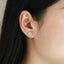 ESS888 STAINLESS STEEL EAR STUD WITH STONE