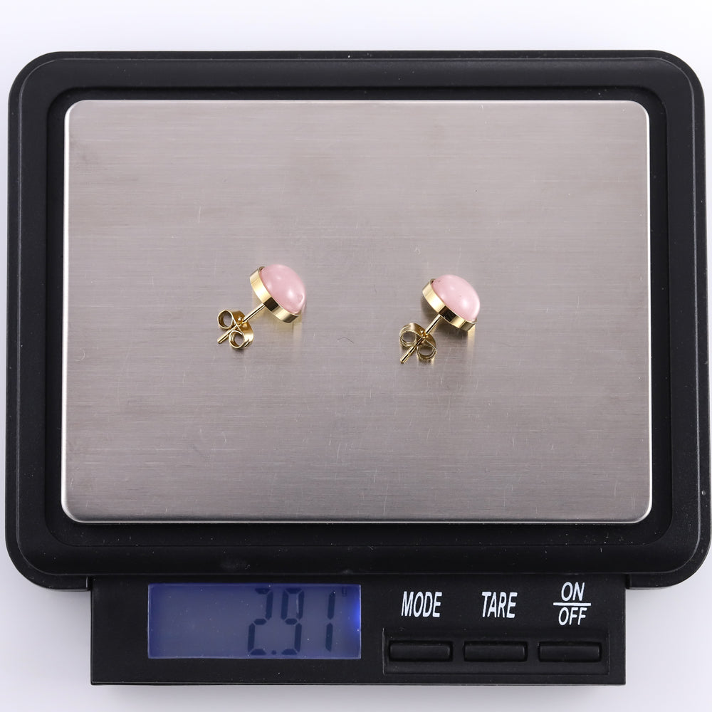 ESS888 STAINLESS STEEL EAR STUD WITH STONE